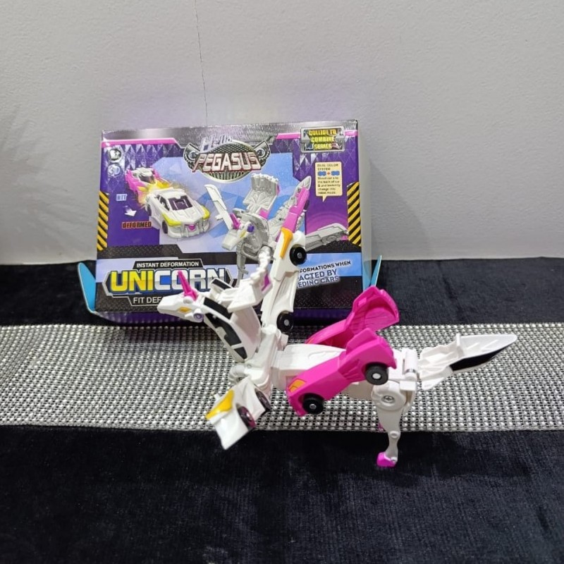 Transformer Unicorn Toy Car Set