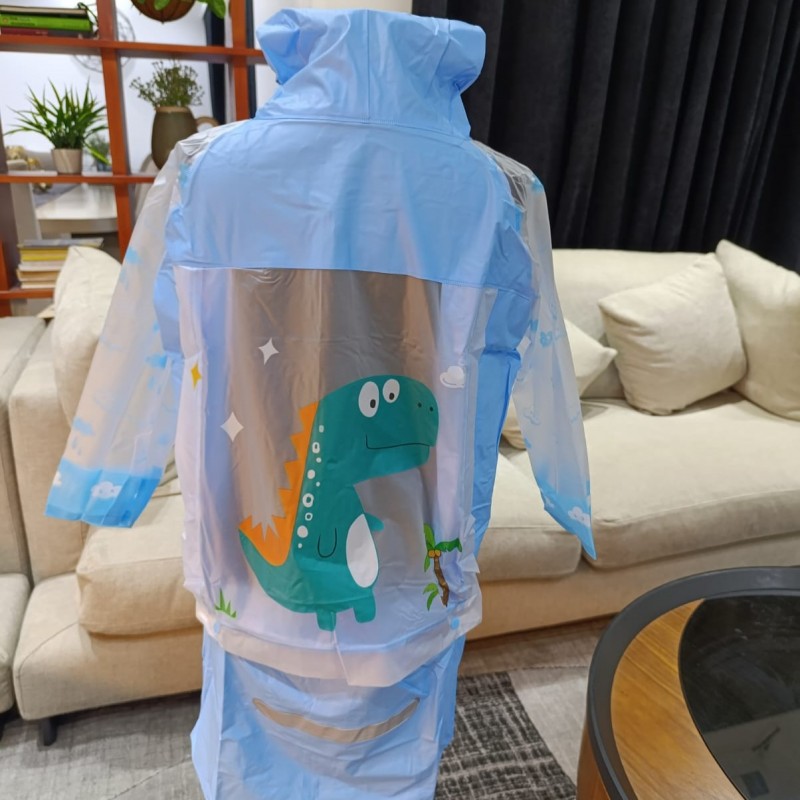 Blue Dino Raincoat