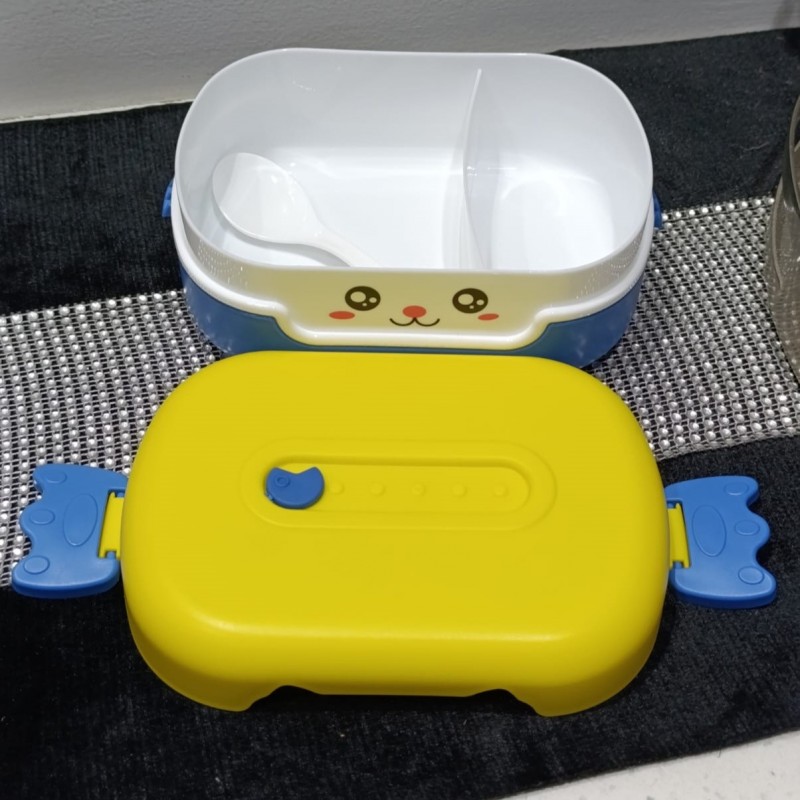 Cat Face Tiffin Box With Spoon