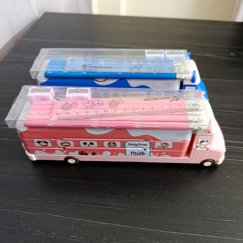 Steel Bus Pencil Box