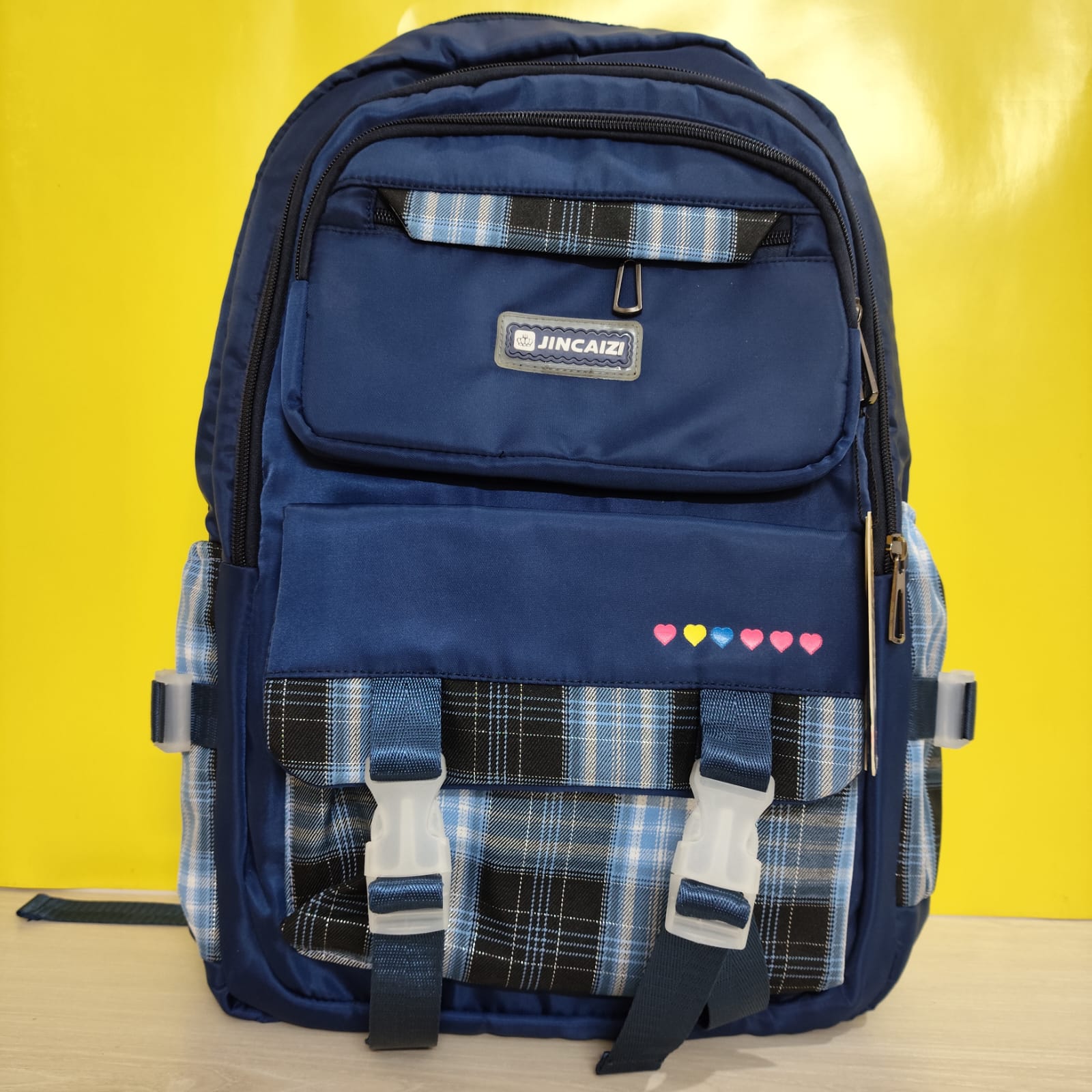 Jincaizi Check Print Senior School Bag