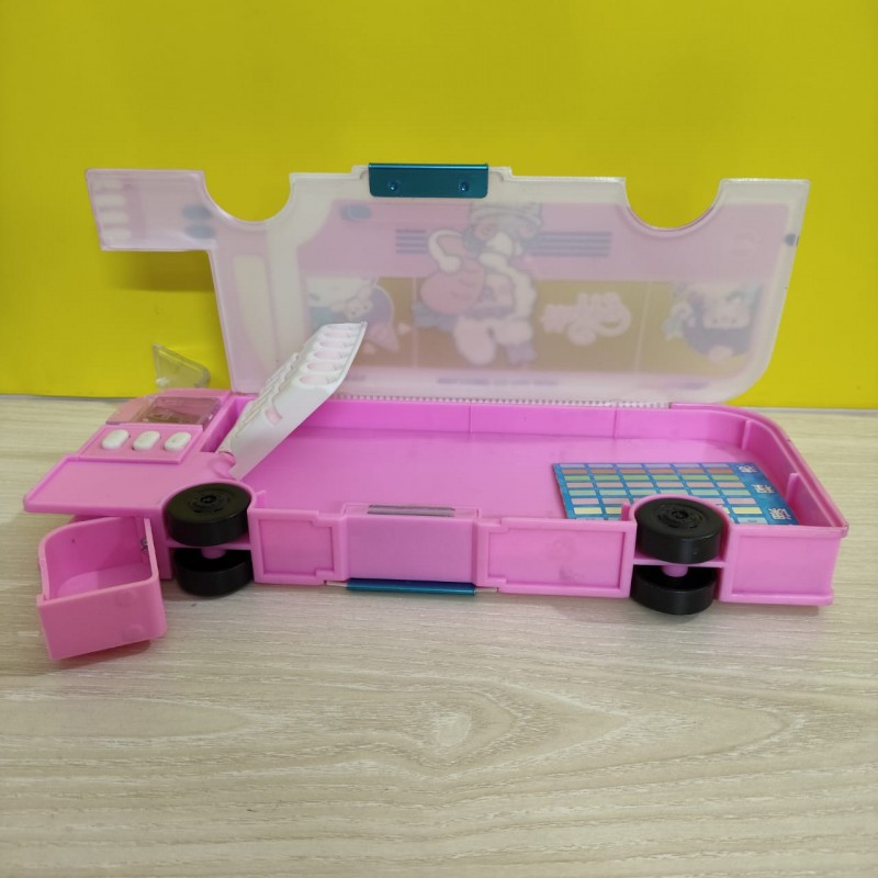 Dual Chamber Multifunction Bus Pencil Box