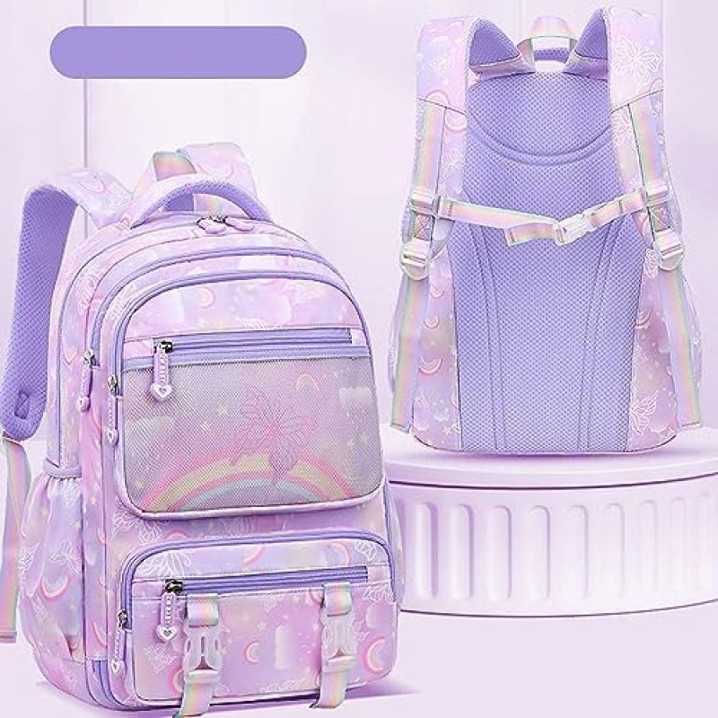 Butterfly-Rainbow Senior School Bag