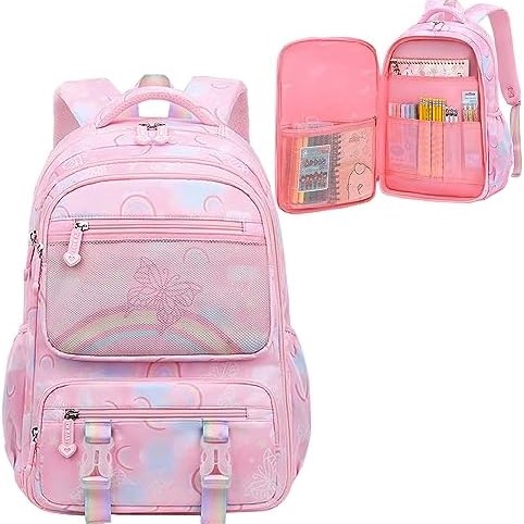 Butterfly-Rainbow Senior School Bag