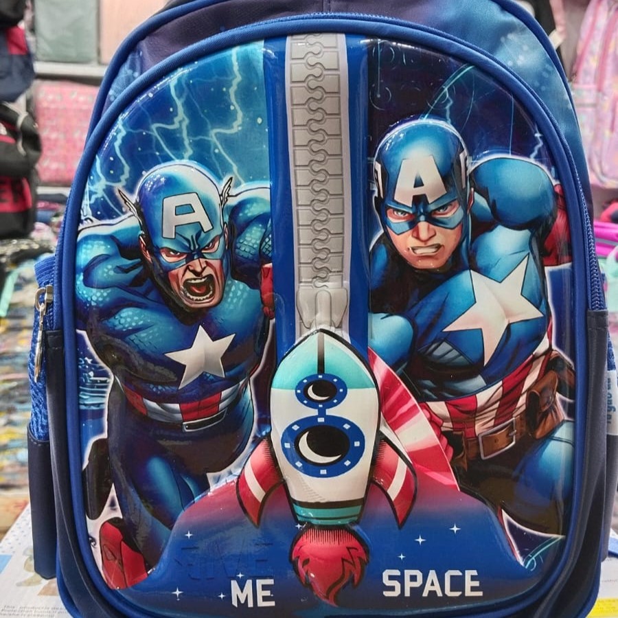 Captain America 3D Play-Nursery School Bag