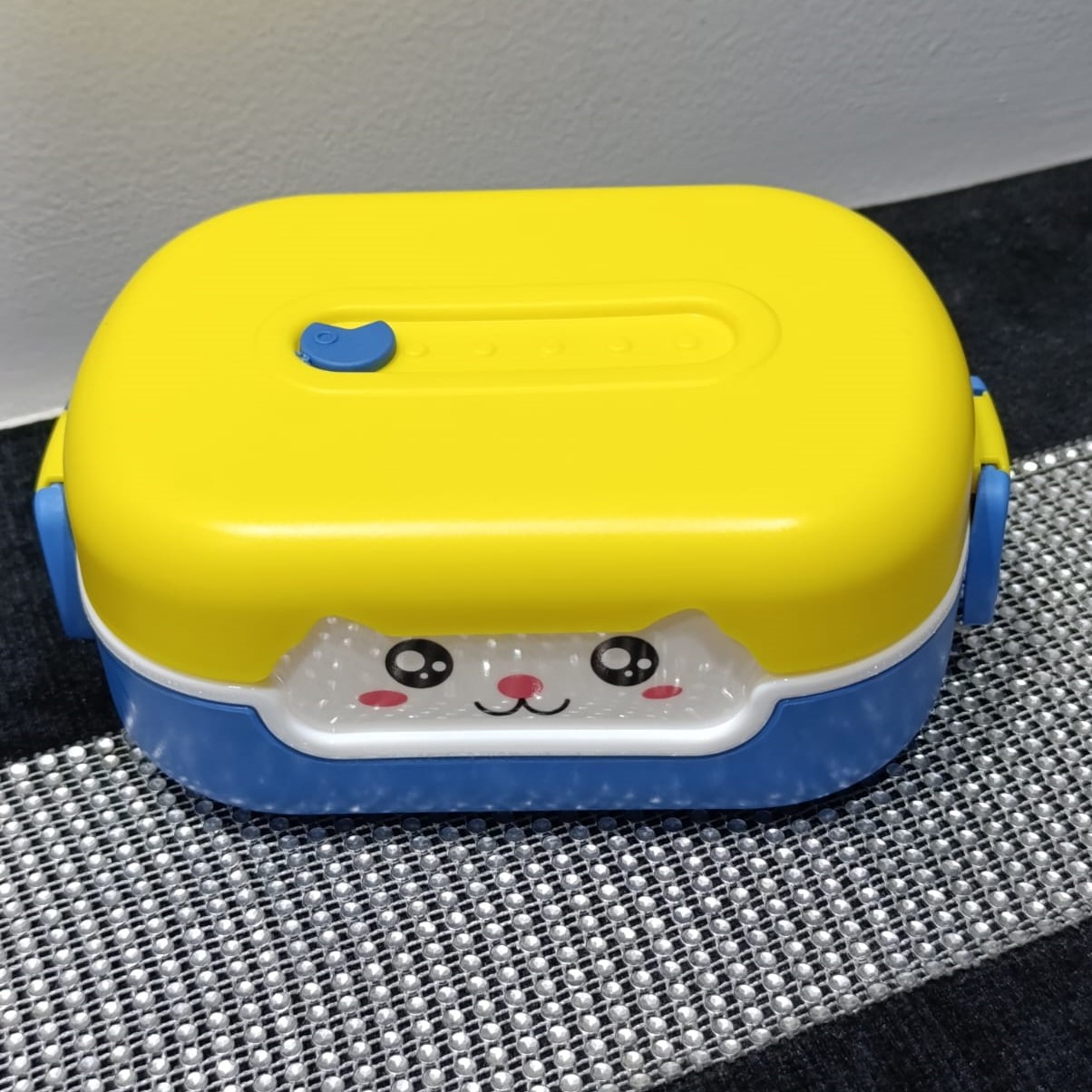 Cat Face Tiffin Box With Spoon