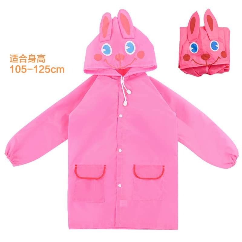 Funny Cartoon Kids Raincoat with Head Cap