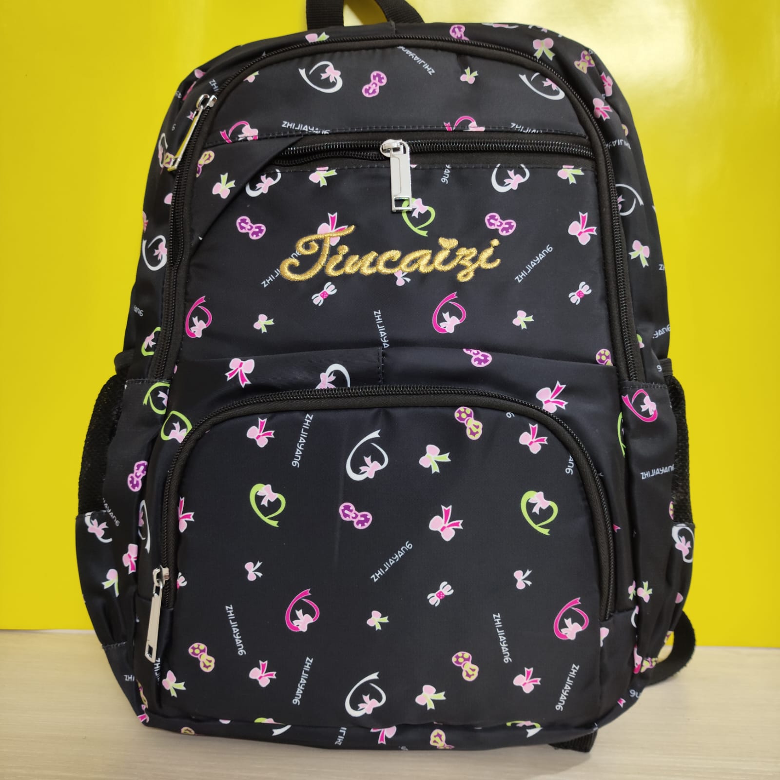 Bow Print Senior School Bag