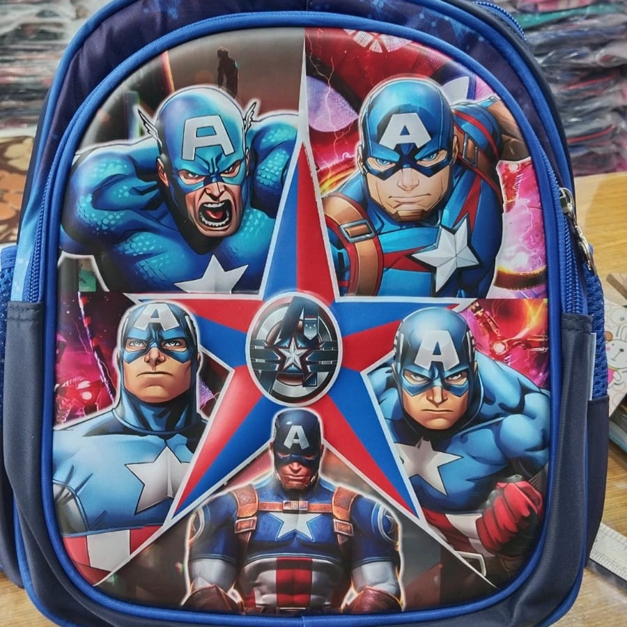 Captain America 3D Play-Nursery School Bag